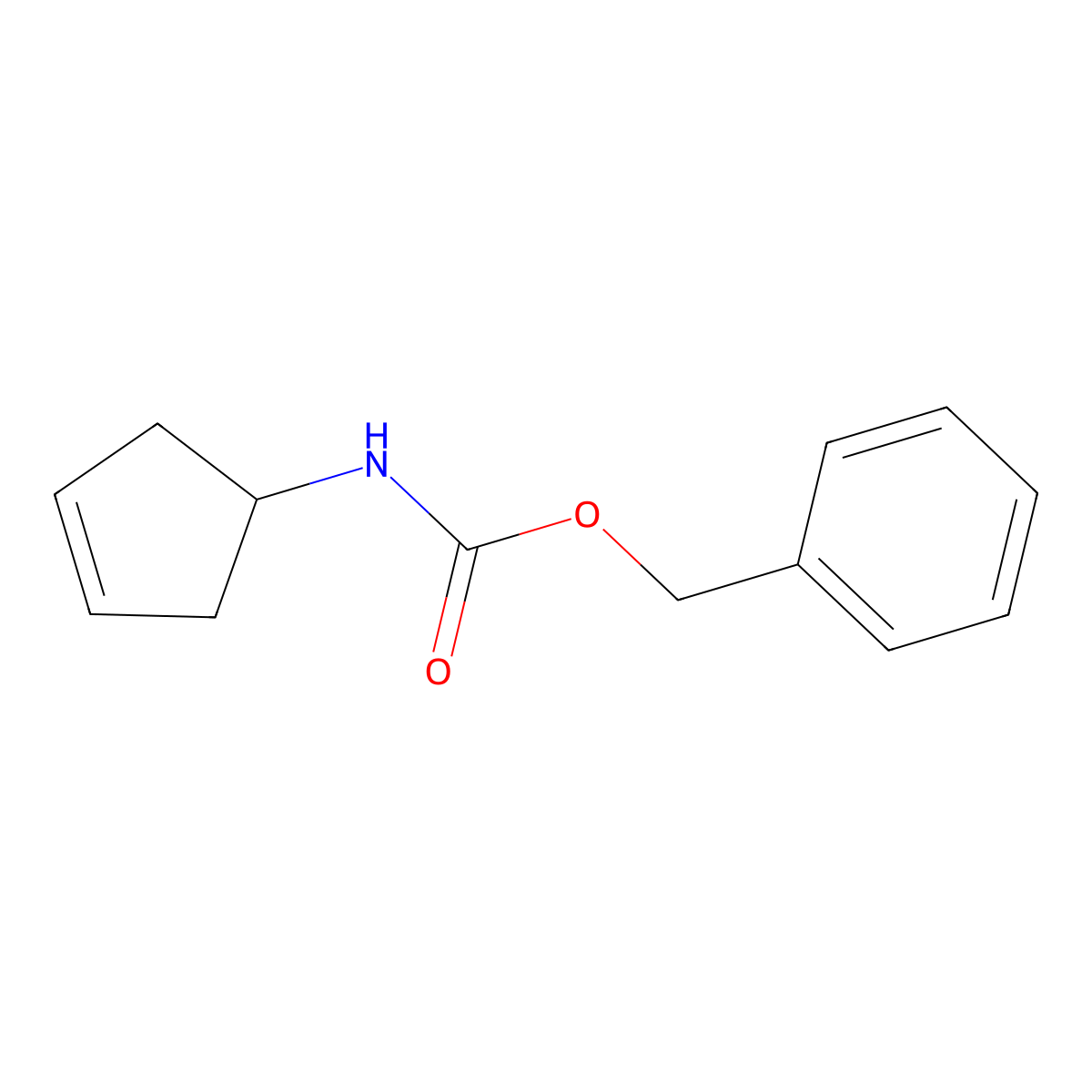 Benzyl cyclopent-3-en-1-ylcarbamate molecular structure, CAS 170708-34-6