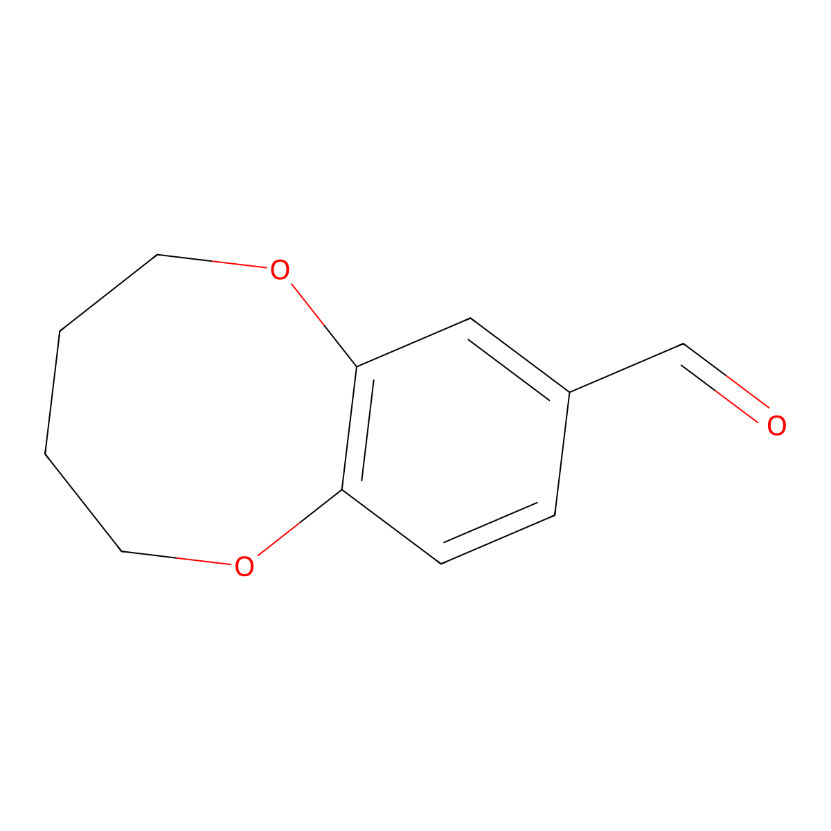 2,3,4,5-Tetrahydro-1,6-benzodioxocine-8-carbaldehyde molecular structure, CAS 170708-98-2