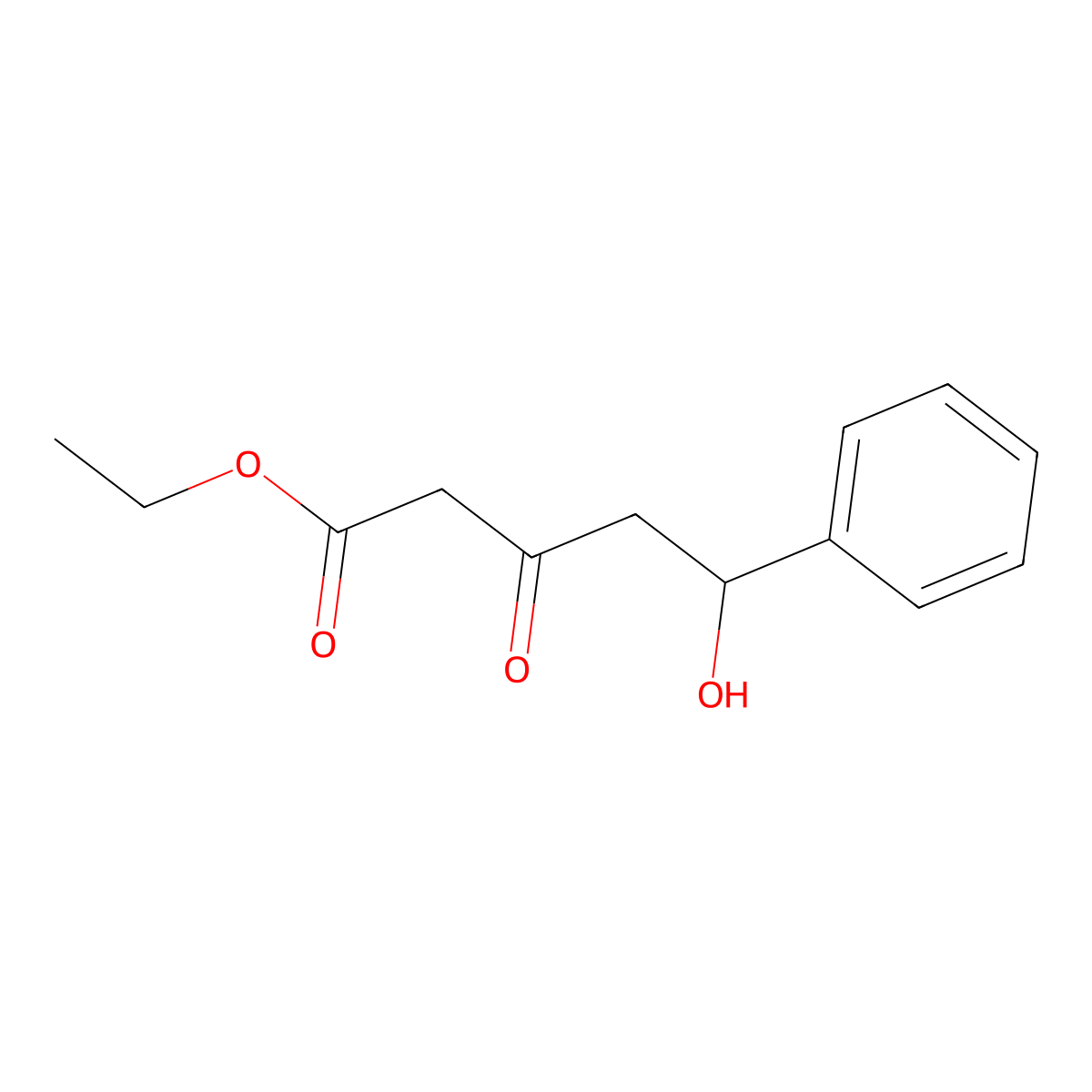 Ethyl 5-hydroxy-3-oxo-5-phenylpentanoate molecular structure, CAS 17071-33-9