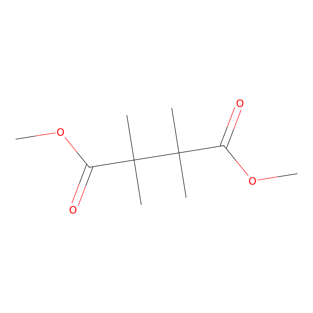 Dimethyl tetramethylsuccinate molecular structure, CAS 17072-58-1