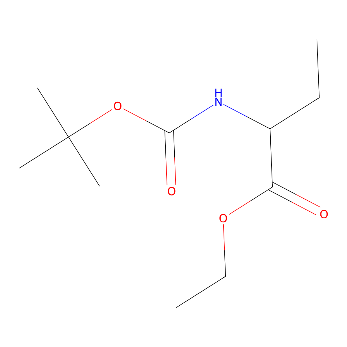 ethyl (2R)-2-(((tert-butoxy)carbonyl)amino)butanoate molecular structure, CAS 1707232-65-2