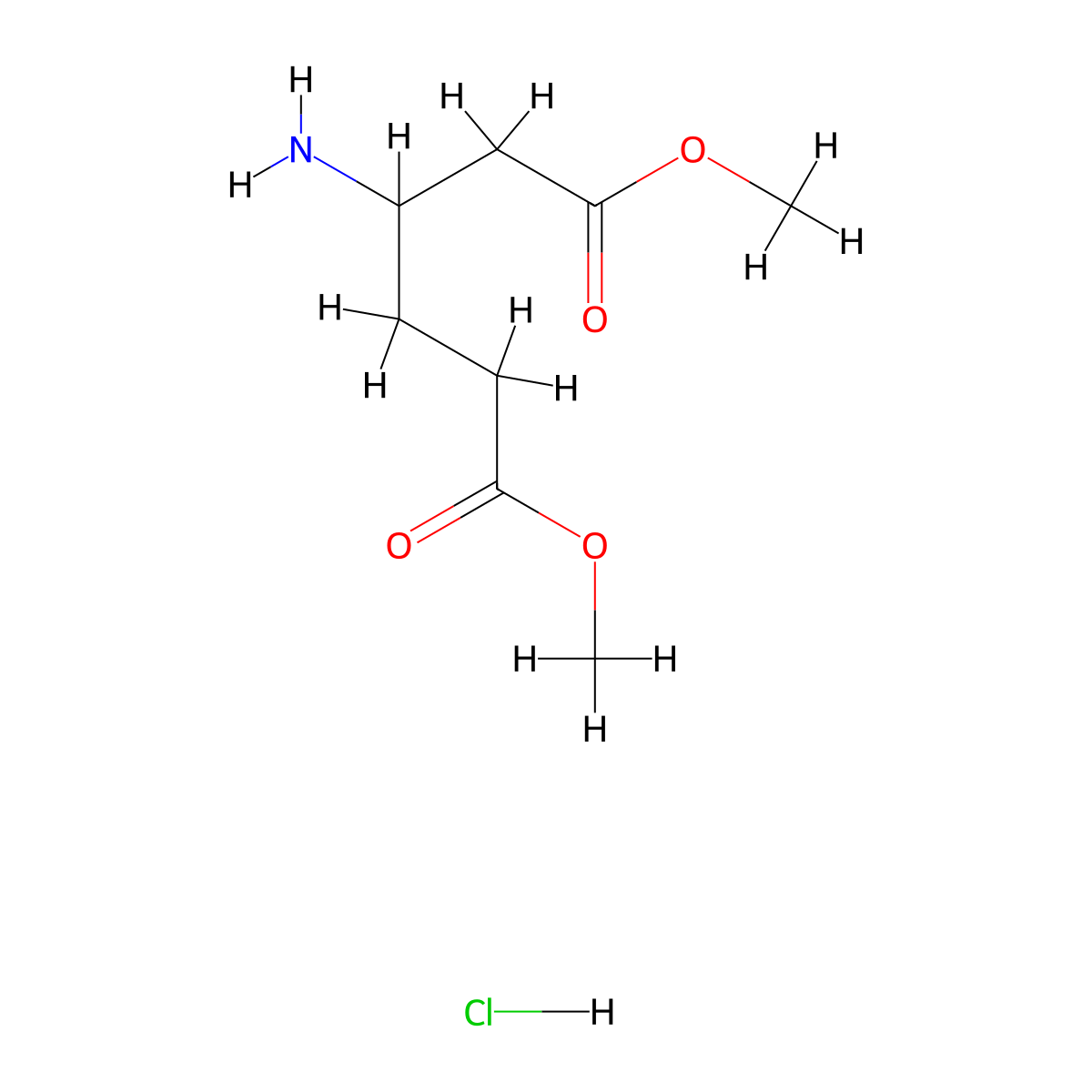 Dimethyl 3-aminohexanedioate;hydrochloride molecular structure, CAS 170726-97-3