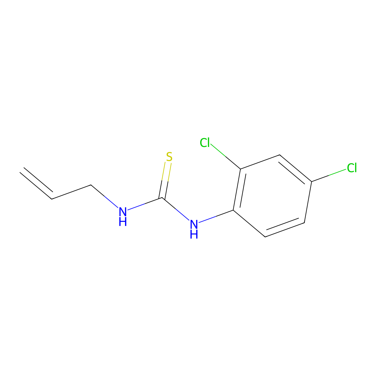 1-(2,4-Dichlorophenyl)-3-(prop-2-en-1-yl)thiourea molecular structure, CAS 17073-15-3