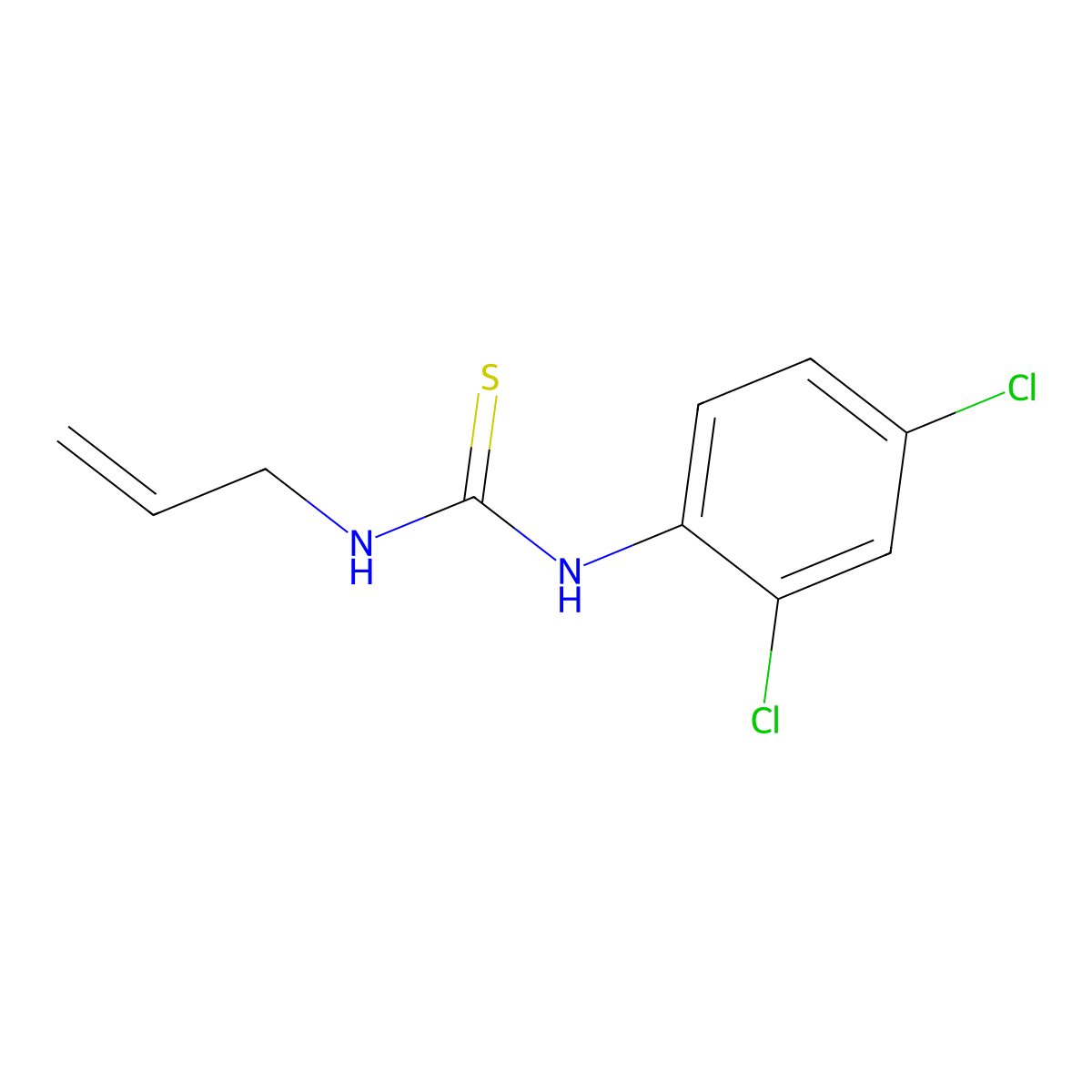 1-(2,4-Dichlorophenyl)-3-(prop-2-en-1-yl)thiourea molecular structure, CAS 17073-15-3