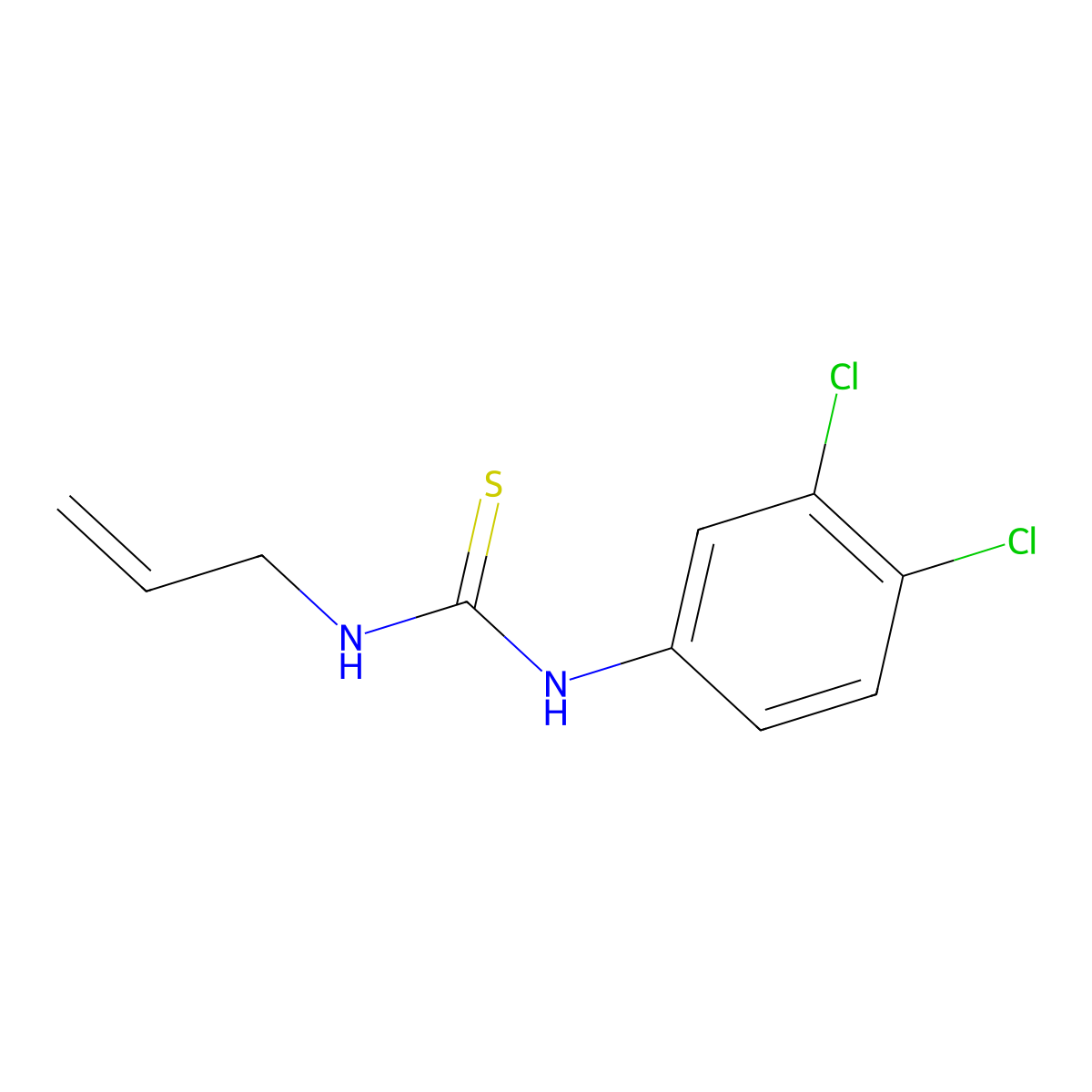 Thiourea, N-(3,4-dichlorophenyl)-N'-2-propenyl- molecular structure, CAS 17073-17-5