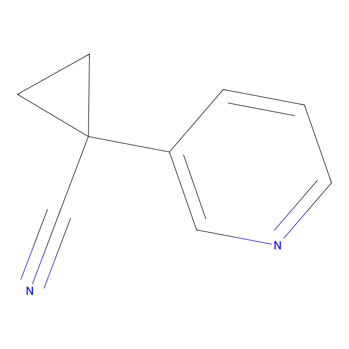 1-(Pyridin-3-yl)cyclopropanecarbonitrile molecular structure, CAS 170734-10-8