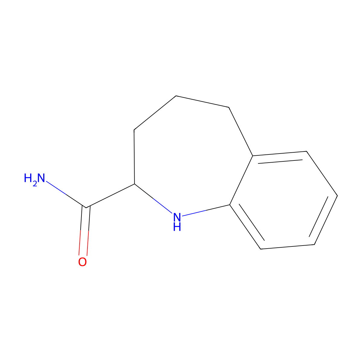 2,3,4,5-tetrahydro-1H-1-benzazepine-2-carboxamide molecular structure, CAS 1707349-40-3