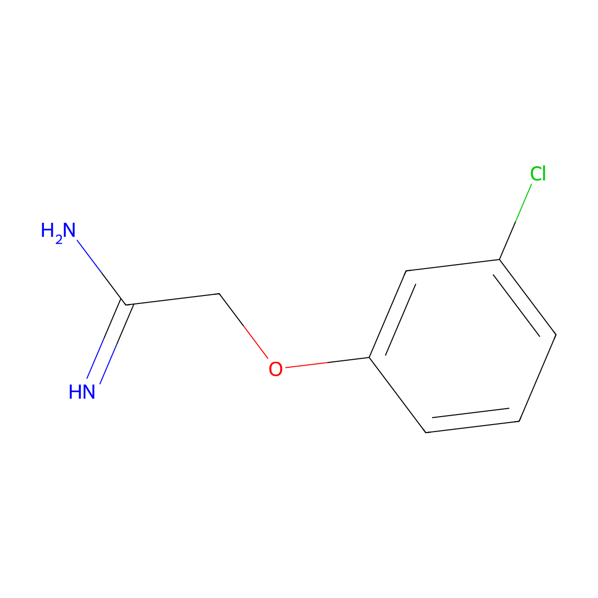 2-(3-Chlorophenoxy)ethanimidamide molecular structure, CAS 170735-26-9