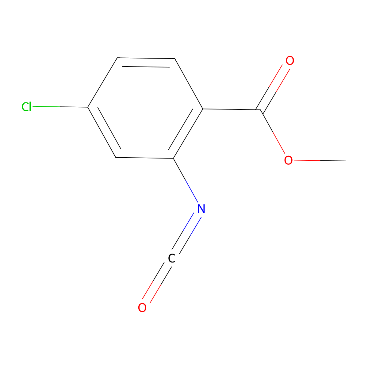 Methyl 4-chloro-2-isocyanatobenzoate molecular structure, CAS 170735-61-2