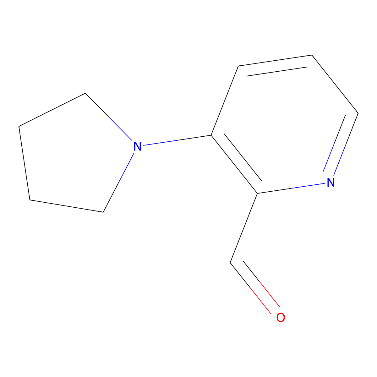 3-(Pyrrolidin-1-yl)picolinaldehyde molecular structure, CAS 1707358-09-5