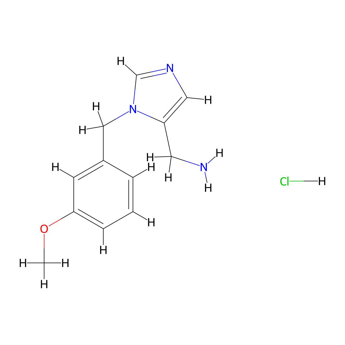 [1-(3-Methoxybenzyl)-1H-imidazol-5-yl]methanamine hydrochloride molecular structure, CAS 1707358-77-7