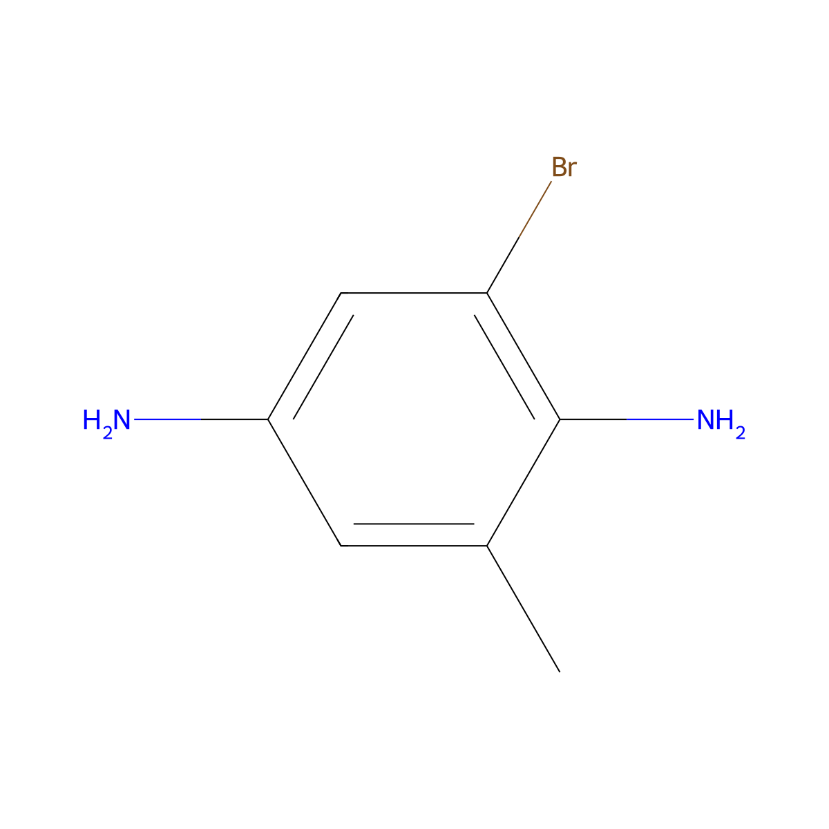 2-Bromo-6-methylbenzene-1,4-diamine molecular structure, CAS 1707359-30-5