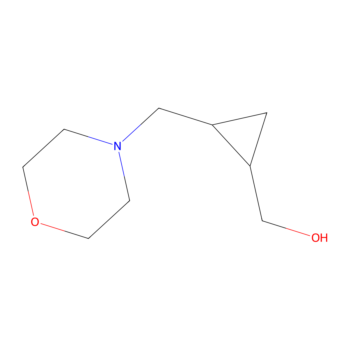 Cyclopropanemethanol, 2-(4-morpholinylmethyl)- molecular structure, CAS 1707359-84-9