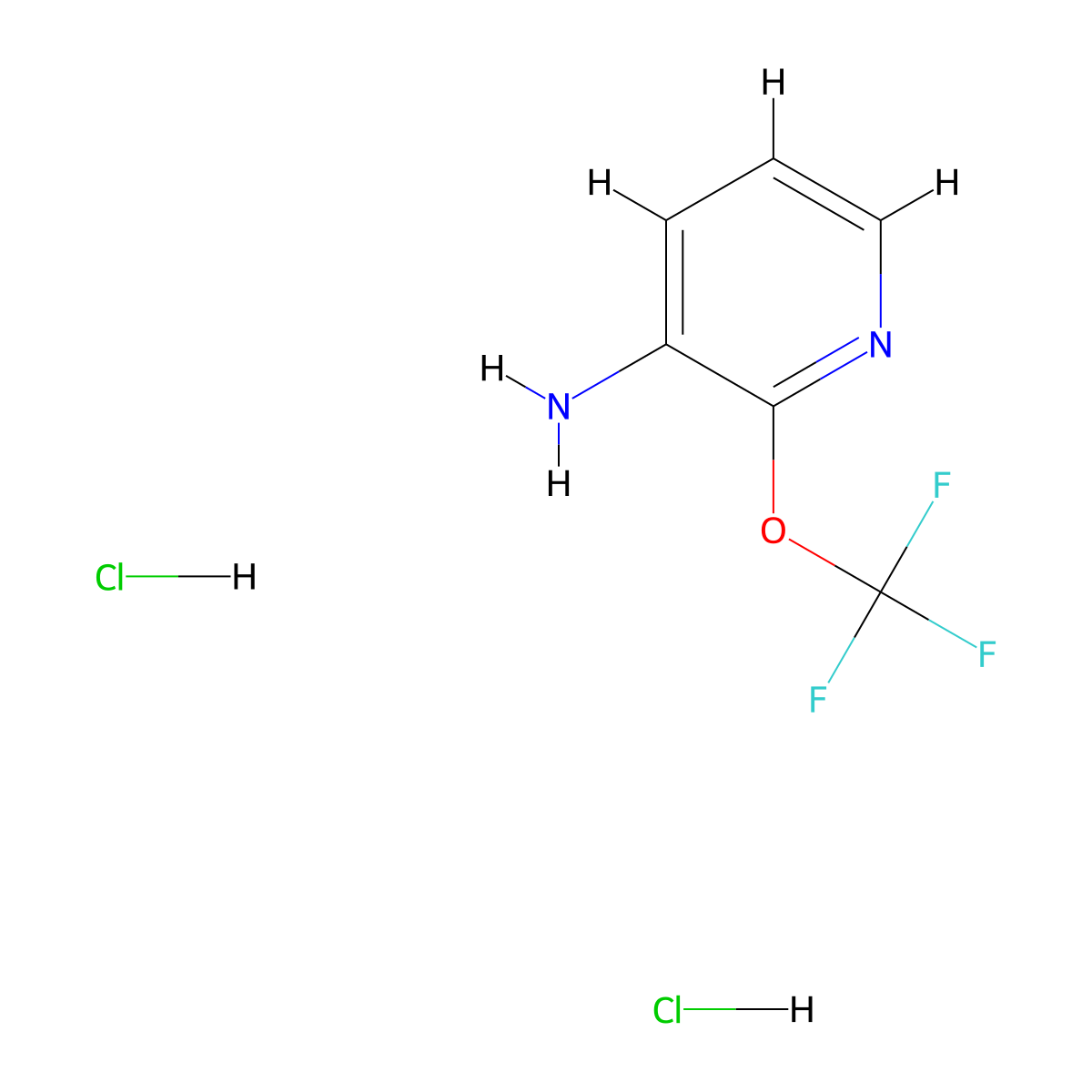 2-(Trifluoromethoxy)pyridin-3-amine dihydrochloride molecular structure, CAS 1707361-68-9