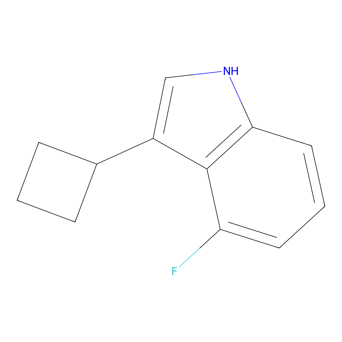 3-Cyclobutyl-4-fluoro-1H-indole molecular structure, CAS 1707361-87-2