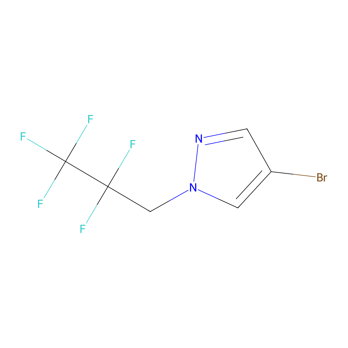 4-Bromo-1-(2,2,3,3,3-pentafluoropropyl)-1H-pyrazole molecular structure, CAS 1707364-48-4