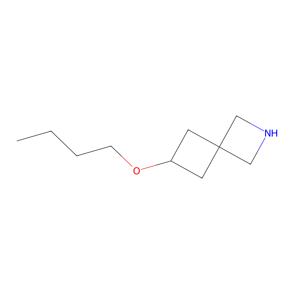 6-Butoxy-2-azaspiro[3.3]heptane molecular structure, CAS 1707364-76-8