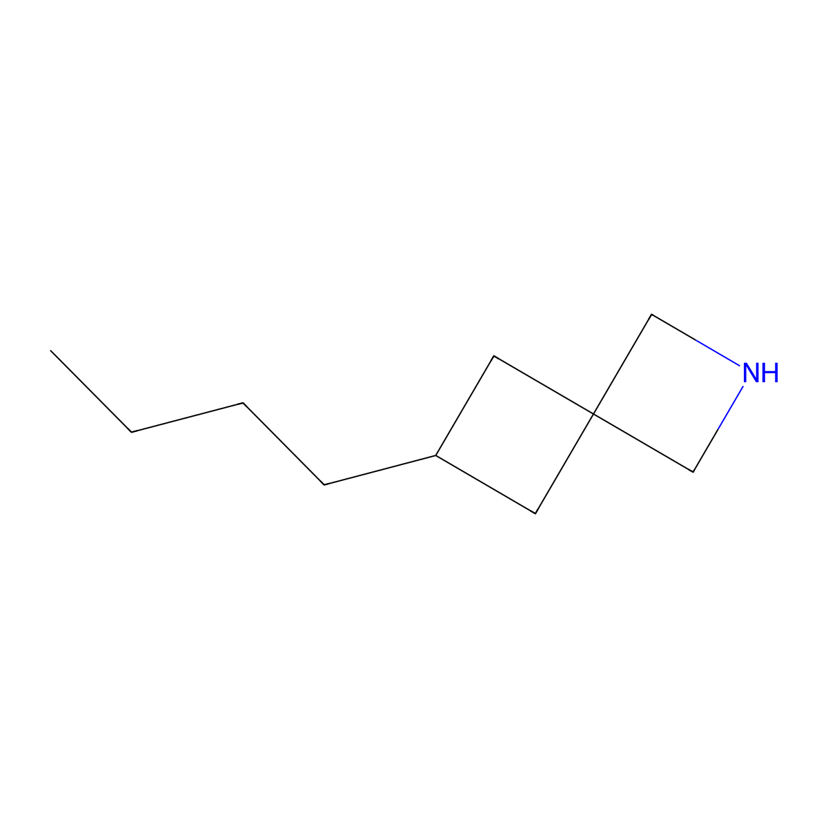6-Butyl-2-azaspiro[3.3]heptane molecular structure, CAS 1707364-80-4