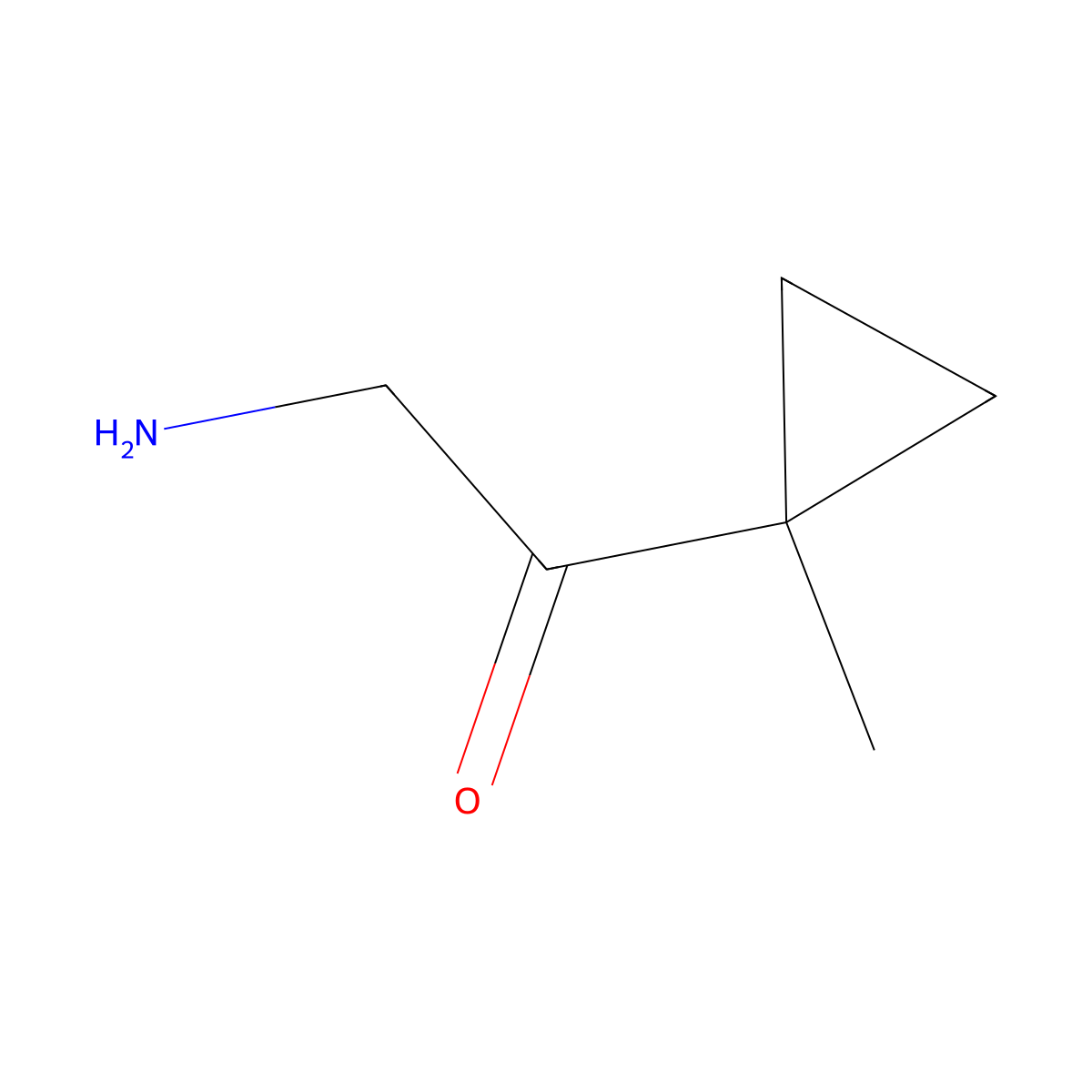 2-Amino-1-(1-methylcyclopropyl)ethan-1-one molecular structure, CAS 1707364-82-6