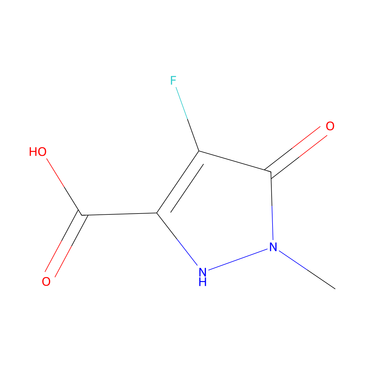4-Fluoro-5-hydroxy-1-methyl-1H-pyrazole-3-carboxylic acid molecular structure, CAS 1707364-83-7