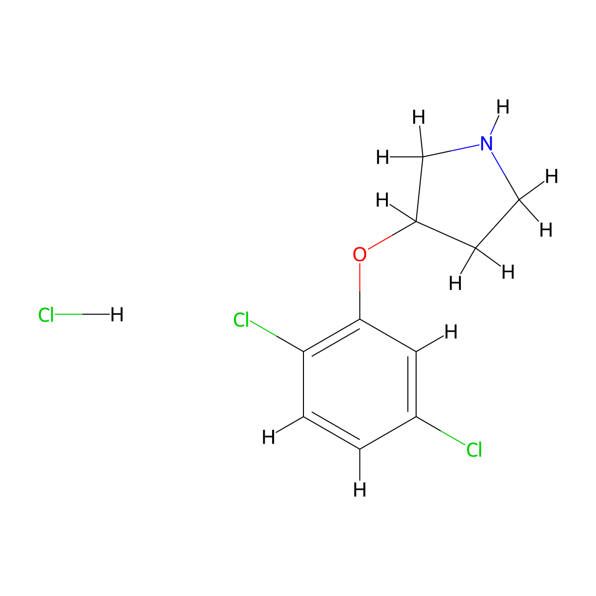 3-(2,5-Dichlorophenoxy)pyrrolidine hydrochloride molecular structure, CAS 1707365-23-8