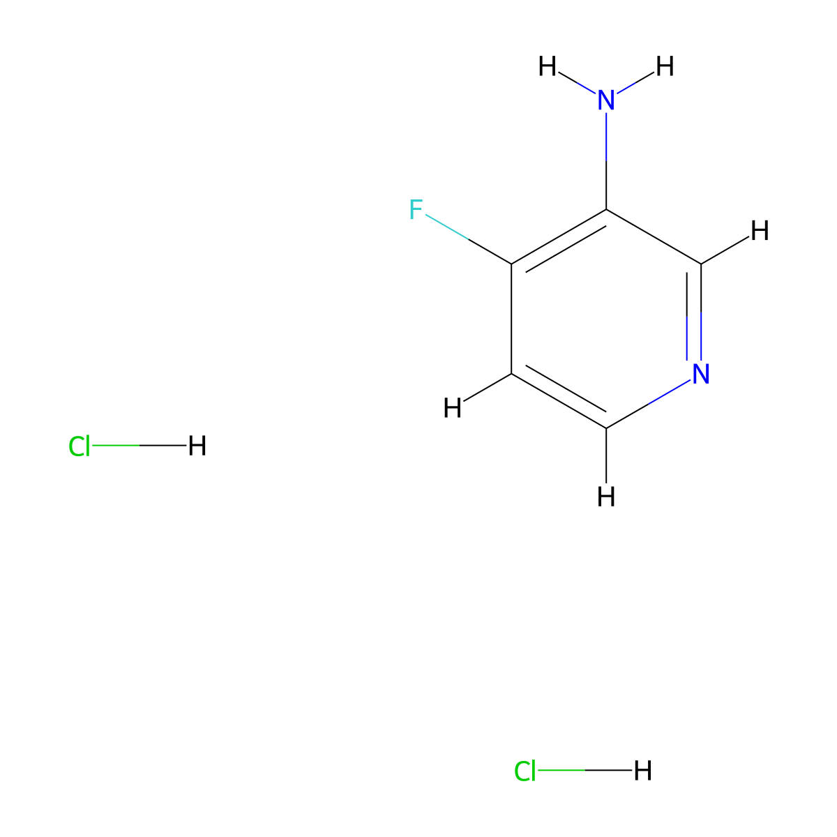 4-Fluoropyridin-3-amine dihydrochloride molecular structure, CAS 1707365-31-8