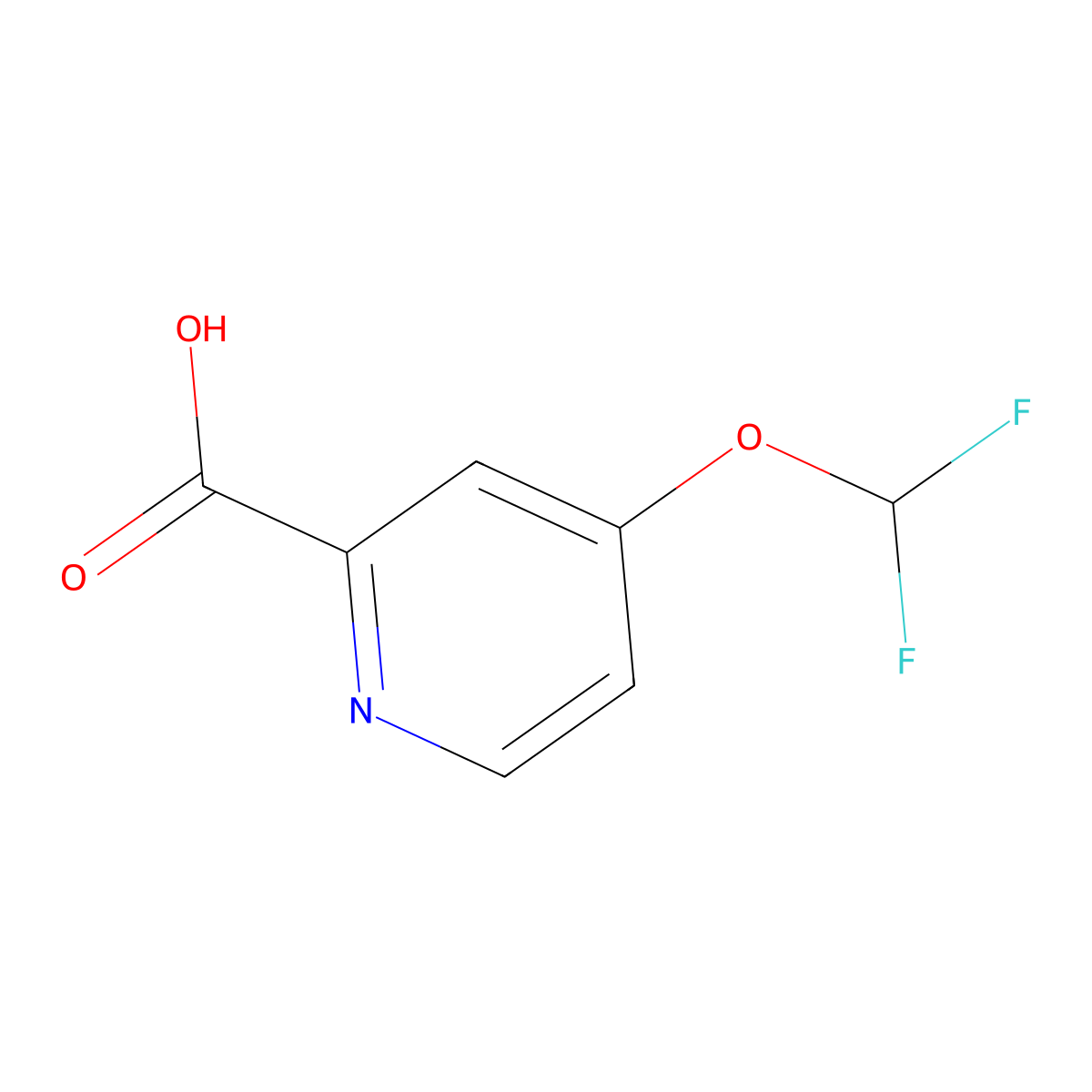 4-(Difluoromethoxy)picolinic acid molecular structure, CAS 1707365-38-5