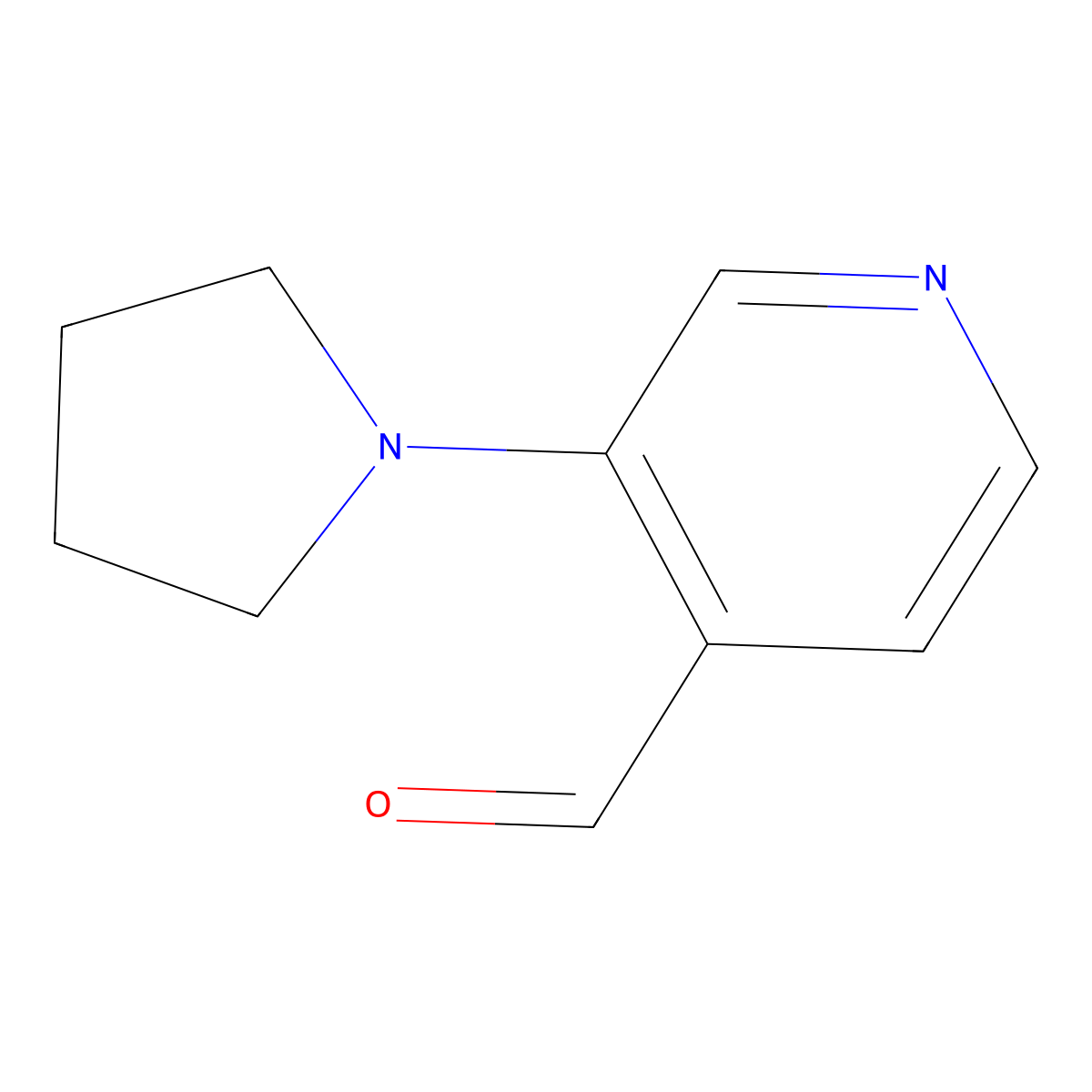 3-(Pyrrolidin-1-yl)isonicotinaldehyde molecular structure, CAS 1707365-70-5