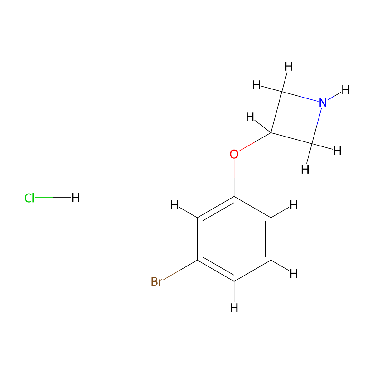 3-(3-Bromophenoxy)azetidine hydrochloride molecular structure, CAS 1707367-41-6