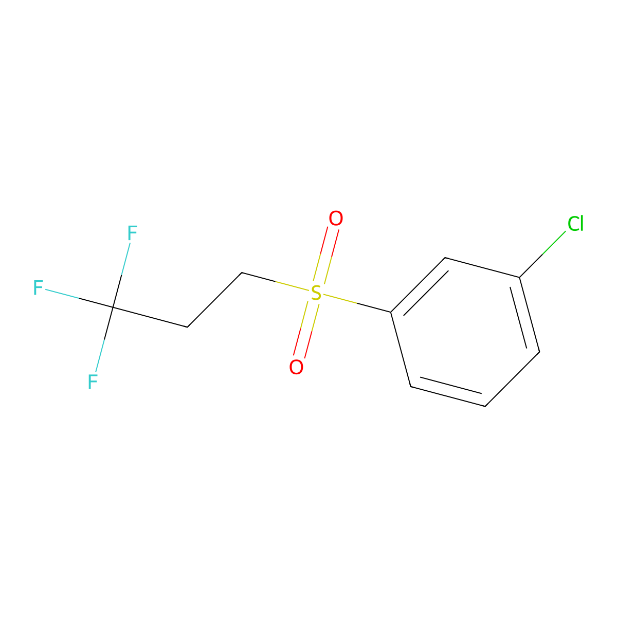 3-Chlorophenyl 3,3,3-trifluoropropylsulfone molecular structure, CAS 1707367-48-3