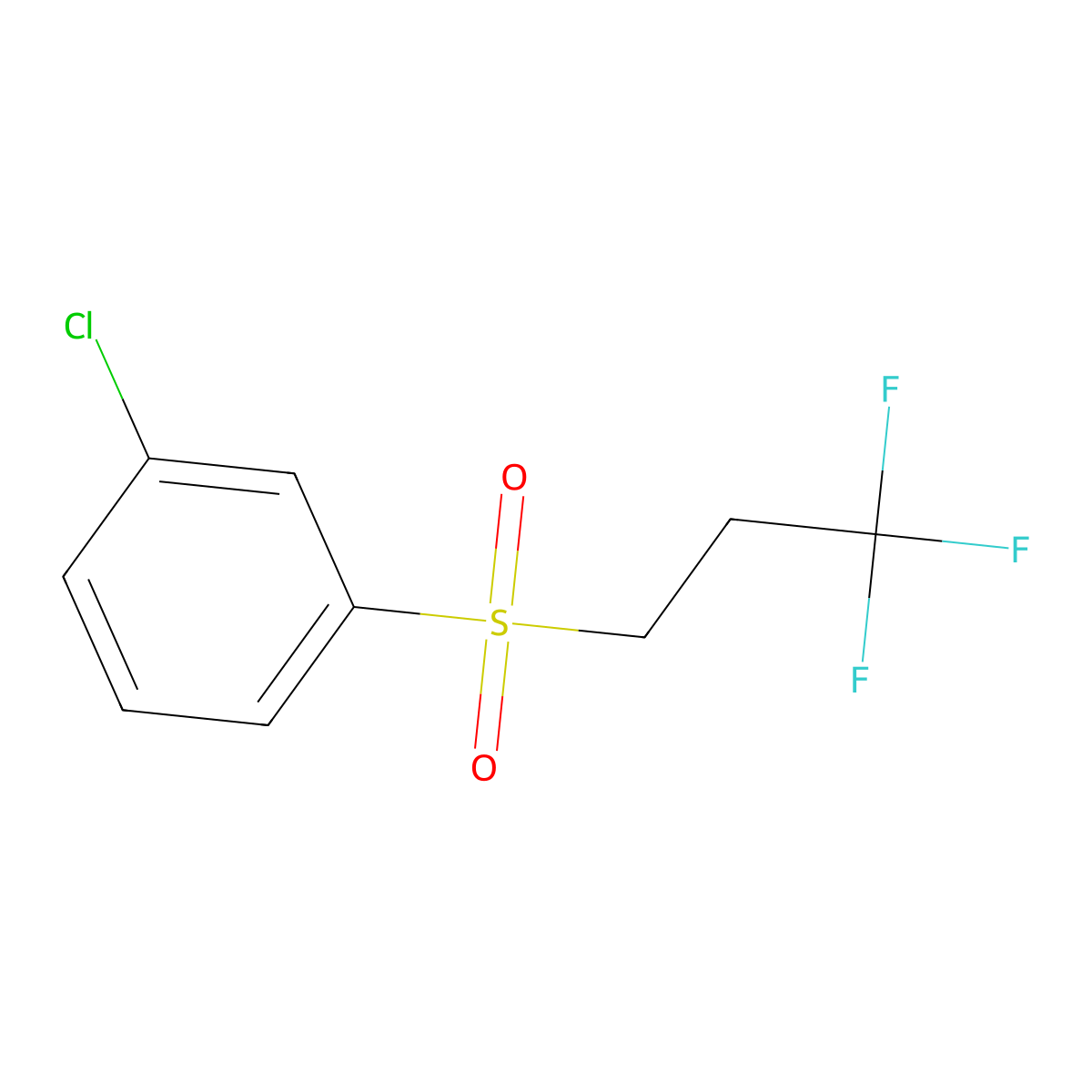 3-Chlorophenyl 3,3,3-trifluoropropylsulfone molecular structure, CAS 1707367-48-3