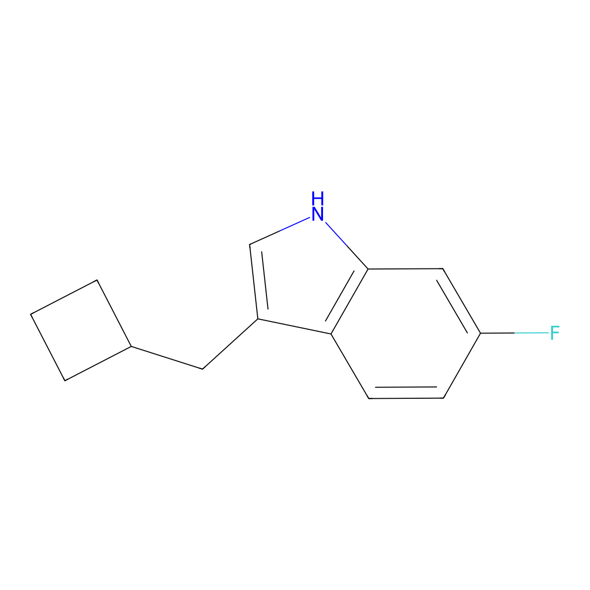 3-(Cyclobutylmethyl)-6-fluoro-1H-indole molecular structure, CAS 1707367-65-4