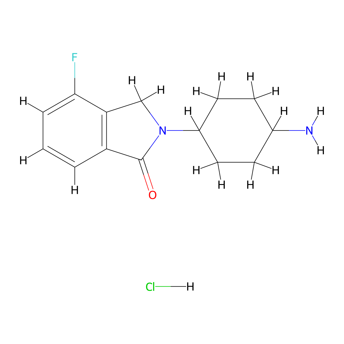 2-(trans-4-Aminocyclohexyl)-4-fluoroisoindolin-1-one hydrochloride molecular structure, CAS 1707367-84-7