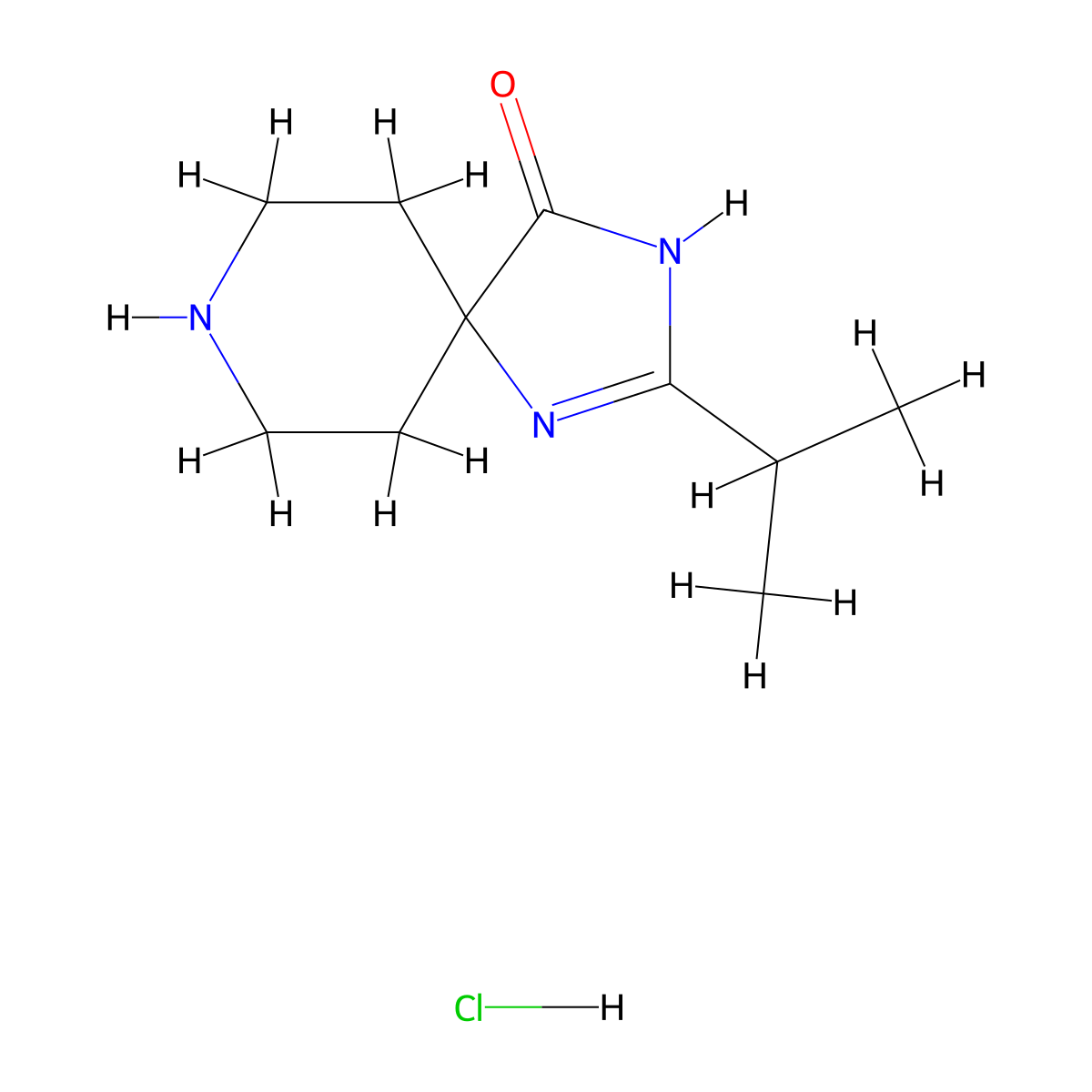 2-Isopropyl-1,3,8-triazaspiro[4.5]dec-1-en-4-one hydrochloride molecular structure, CAS 1707367-86-9