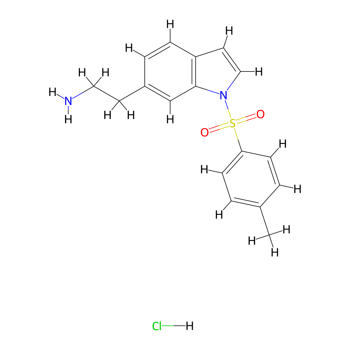 2-[1-(4-methylbenzenesulfonyl)-1H-indol-6-yl]ethan-1-amine hydrochloride molecular structure, CAS 1707367-92-7