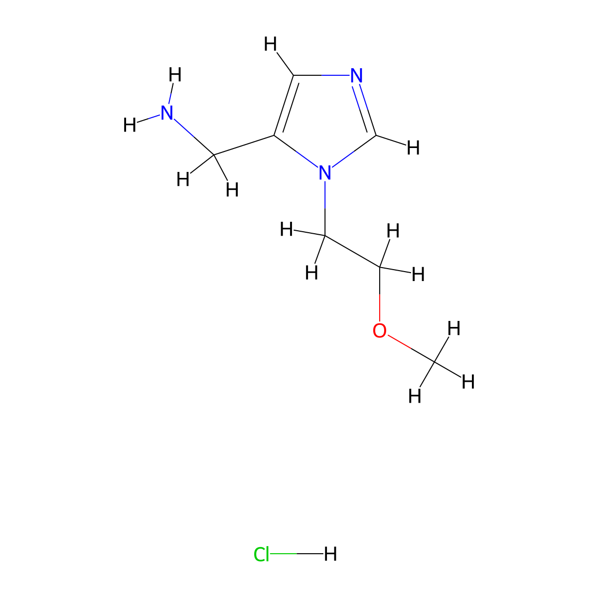 [1-(2-Methoxyethyl)-1H-imidazol-5-yl]methanamine hydrochloride molecular structure, CAS 1707369-72-9