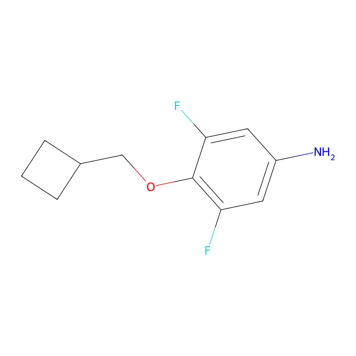 4-(Cyclobutylmethoxy)-3,5-difluorobenzenamine molecular structure, CAS 1707369-83-2