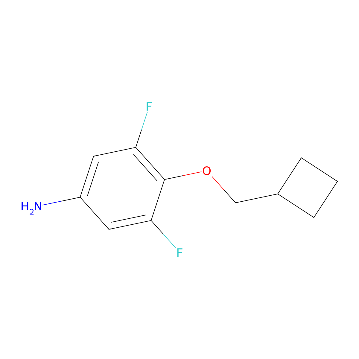 4-(Cyclobutylmethoxy)-3,5-difluorobenzenamine molecular structure, CAS 1707369-83-2