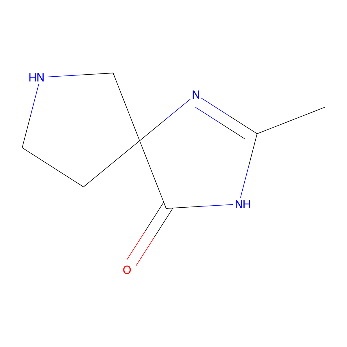 2-Methyl-1,3,7-triazaspiro[4.4]non-1-en-4-one molecular structure, CAS 1707369-87-6