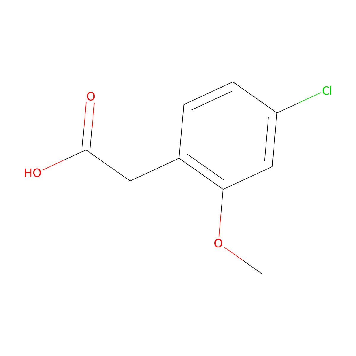 2-(4-Chloro-2-methoxyphenyl)acetic acid molecular structure, CAS 170737-95-8