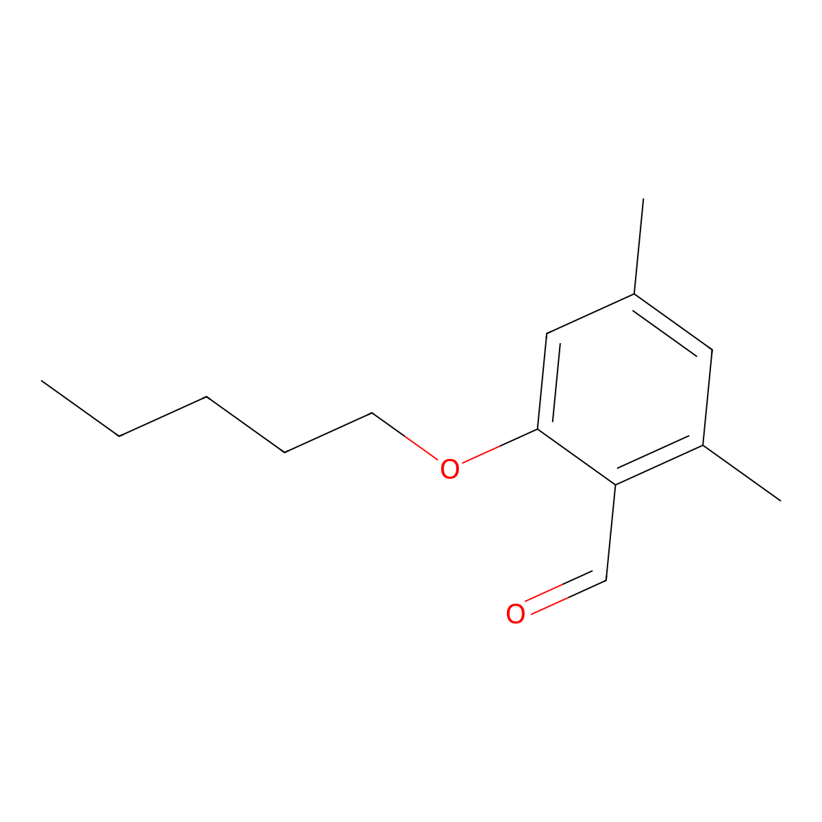 2,4-Dimethyl-6-(pentyloxy)benzaldehyde molecular structure, CAS 1707370-76-0