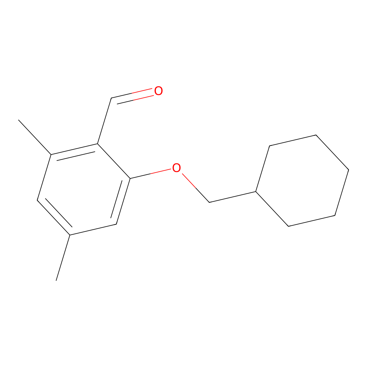 2-(Cyclohexylmethoxy)-4,6-dimethylbenzaldehyde molecular structure, CAS 1707370-78-2