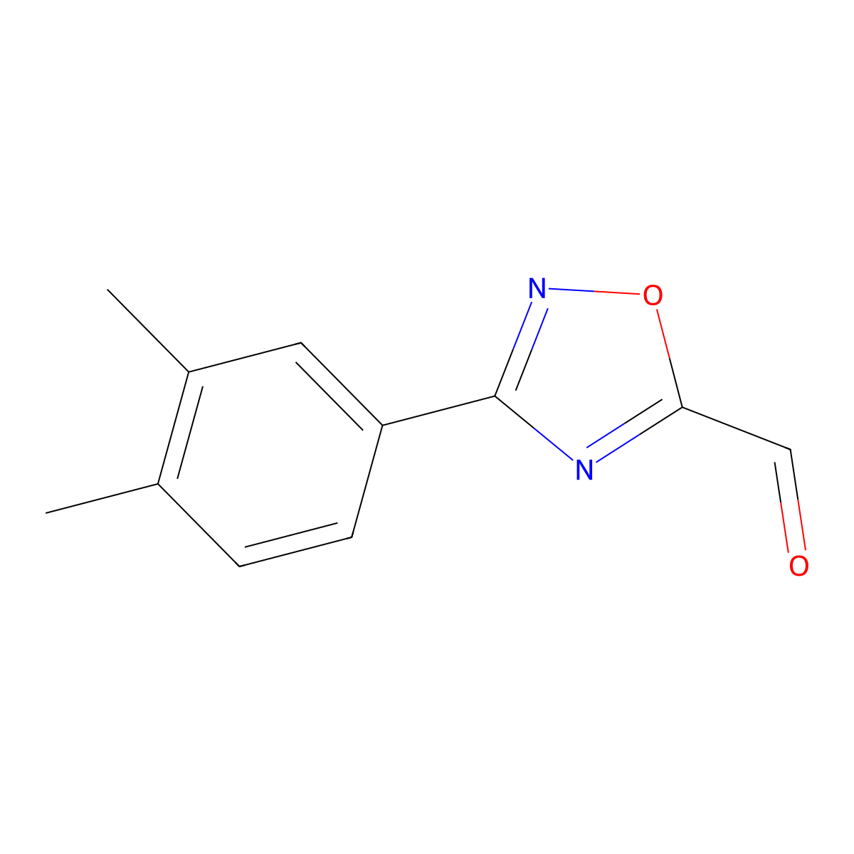 3-(3,4-Dimethylphenyl)-1,2,4-oxadiazole-5-carbaldehyde molecular structure, CAS 1707371-45-6