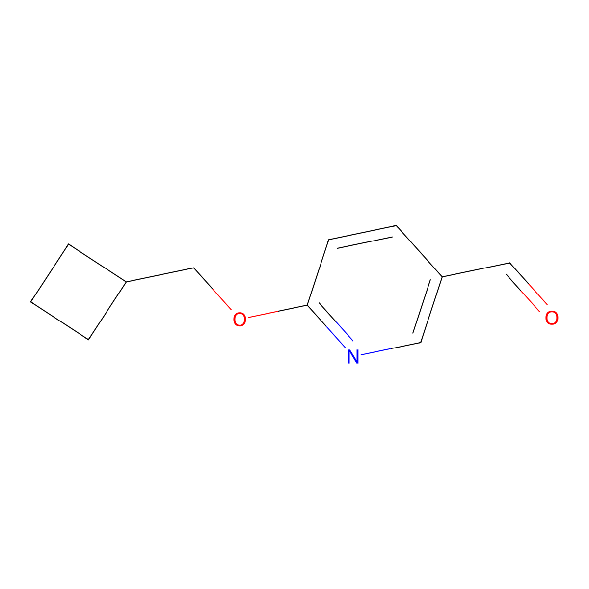 6-(Cyclobutylmethoxy)nicotinaldehyde molecular structure, CAS 1707372-21-1