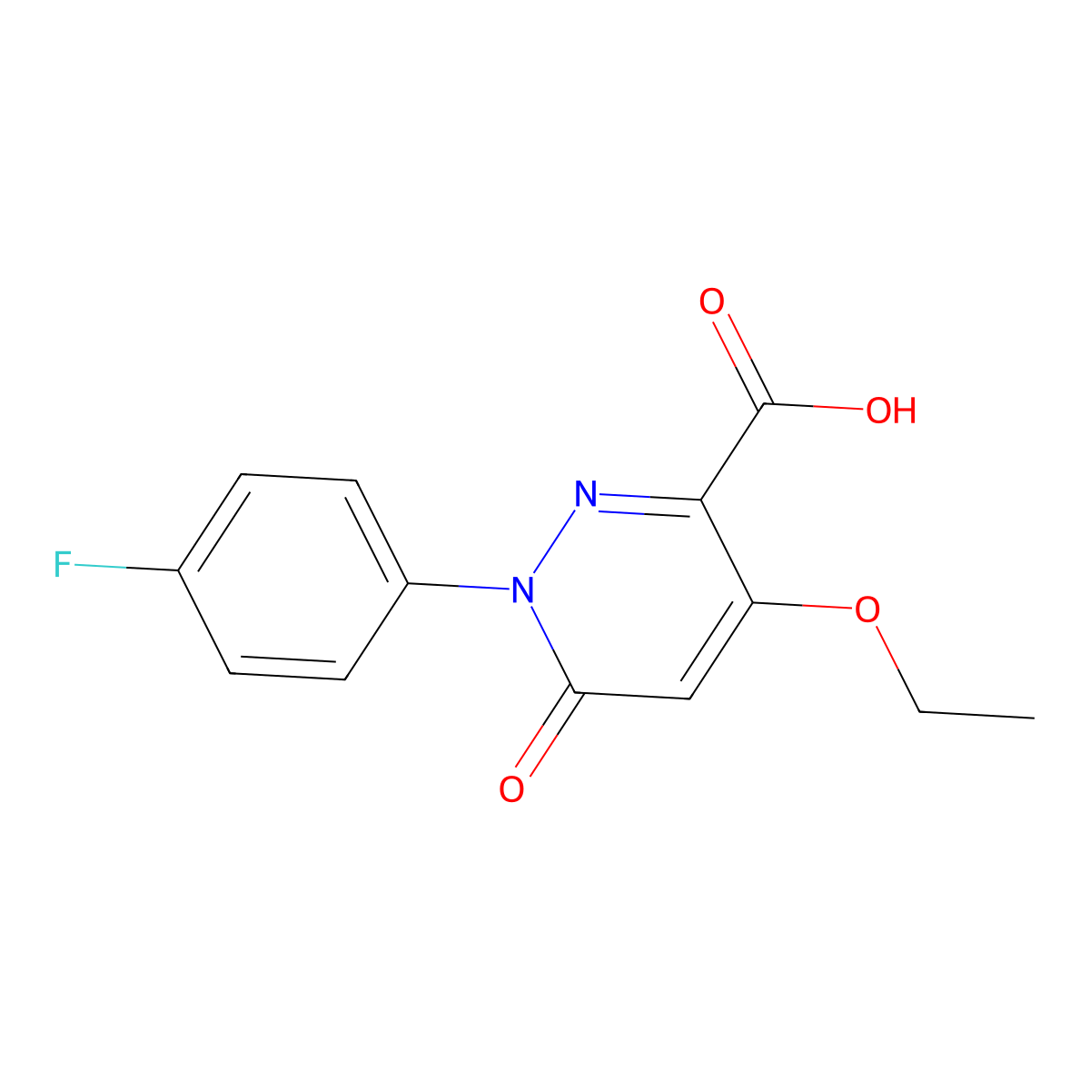 4-Ethoxy-1-(4-fluorophenyl)-6-oxo-1,6-dihydropyridazine-3-carboxylic acid molecular structure, CAS 1707372-60-8
