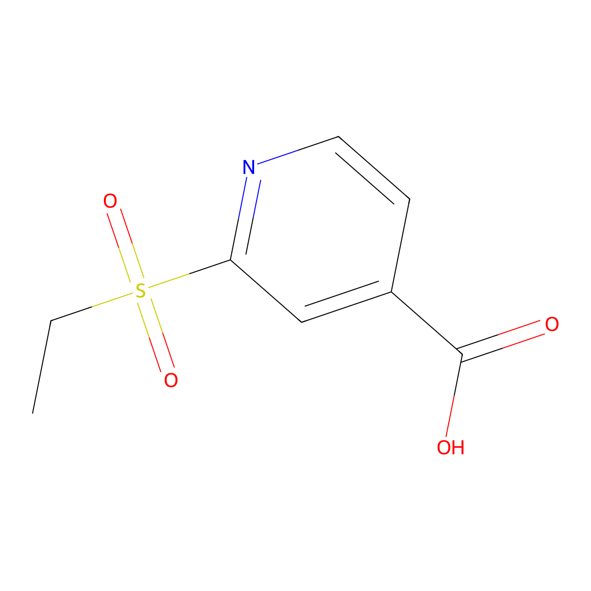 2-Ethylsulfonylpyridine-4-carboxylic acid molecular structure, CAS 1707372-93-7