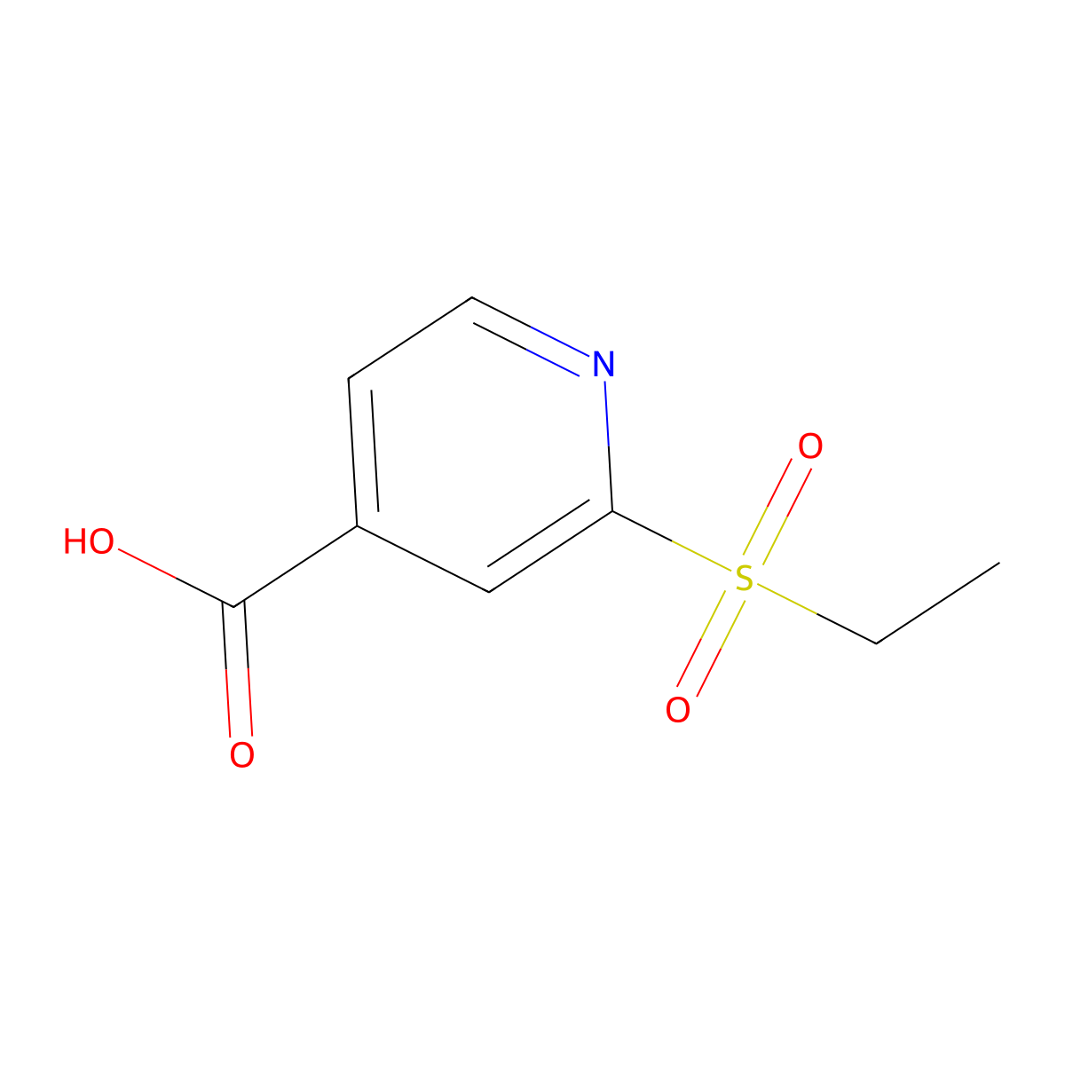 2-Ethylsulfonylpyridine-4-carboxylic acid molecular structure, CAS 1707372-93-7