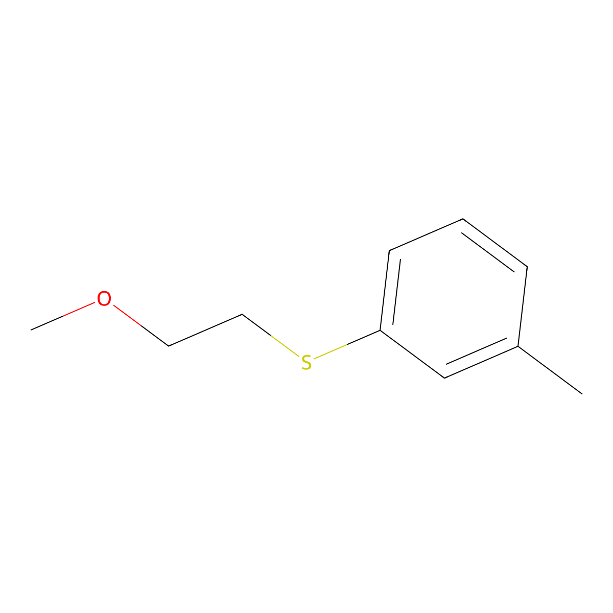 3-Methyl-1-(2-methoxyethyl)thiobenzene molecular structure, CAS 1707376-83-7