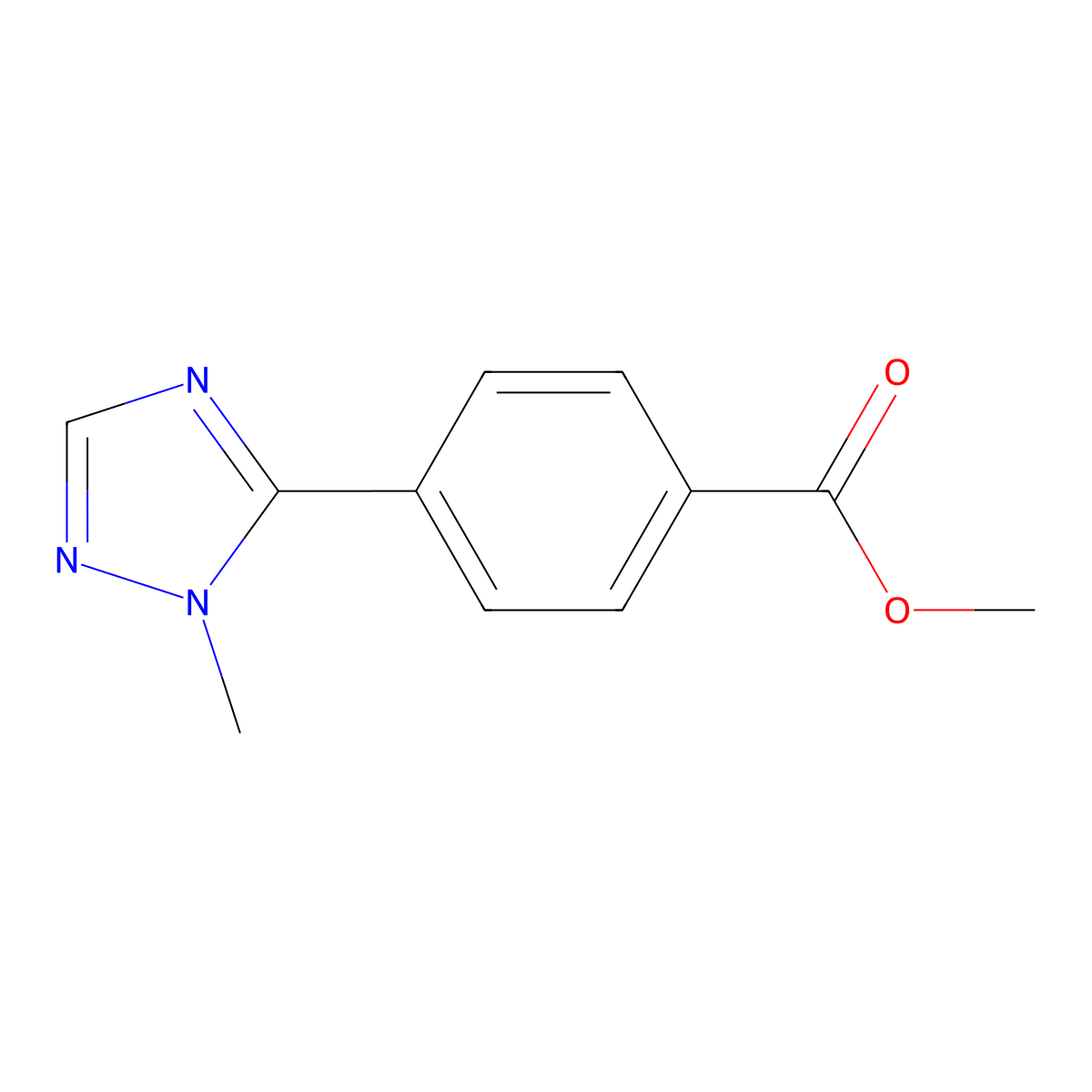 Methyl 4-(1-methyl-1H-1,2,4-triazol-5-yl)benzoate molecular structure, CAS 1707377-89-6