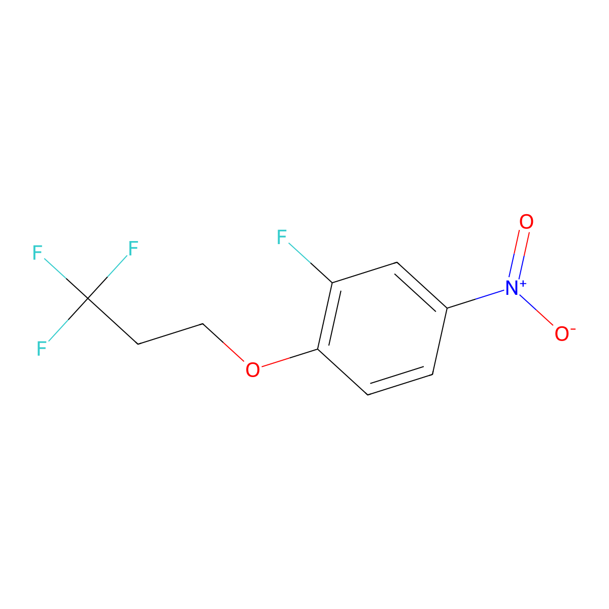 3-Fluoro-4-(3,3,3-trifluoropropyloxyl)nitrobenzene molecular structure, CAS 1707378-05-9
